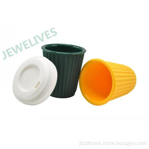 Silicone & Rubber Milk Mug With Cover